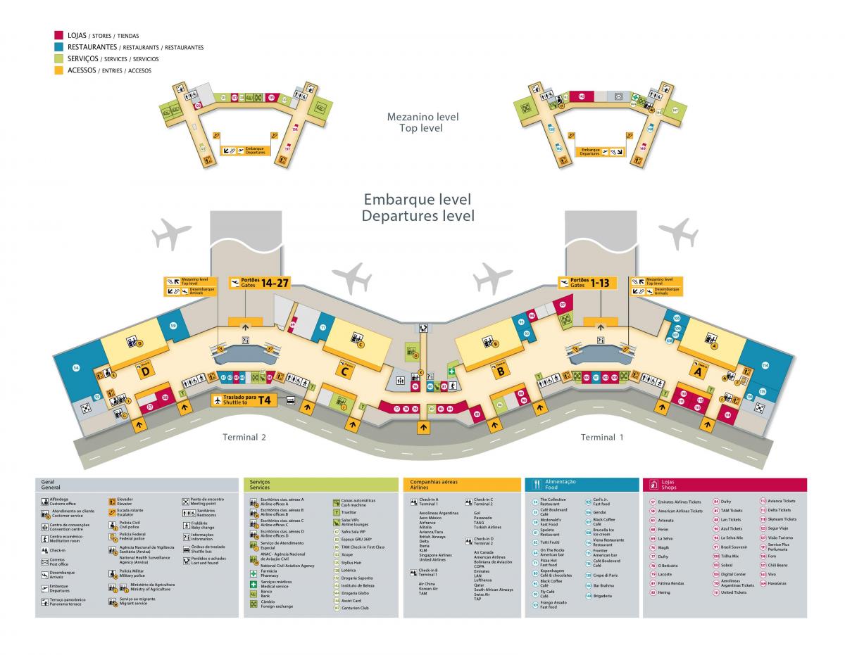 Քարտեզ Միջազգային օդանավակայանը Սան / Гуарульос