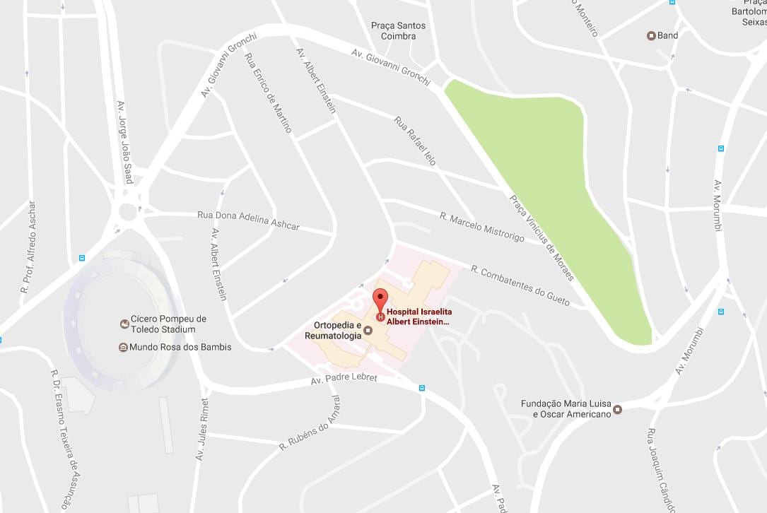 Քարտեզ Հրեական հիվանդանոցում Albert Einstein