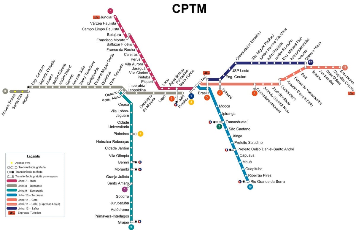 Քարտեզ Սան CPTM
