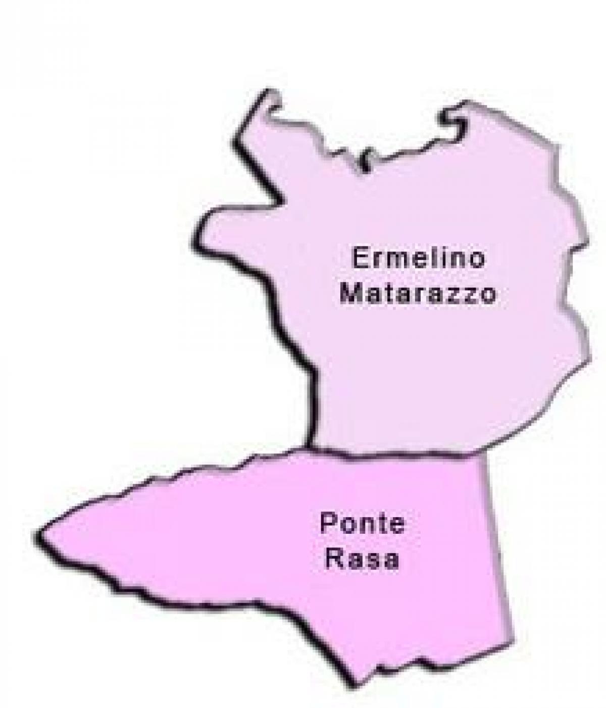 Քարտեզ Ermelino Матараццо супрефектур