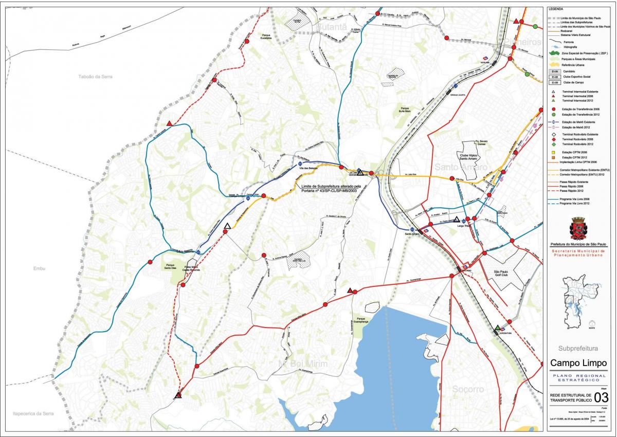 Քարտեզ Кампу-Лимпу-Սան - հասարակական տրանսպորտը