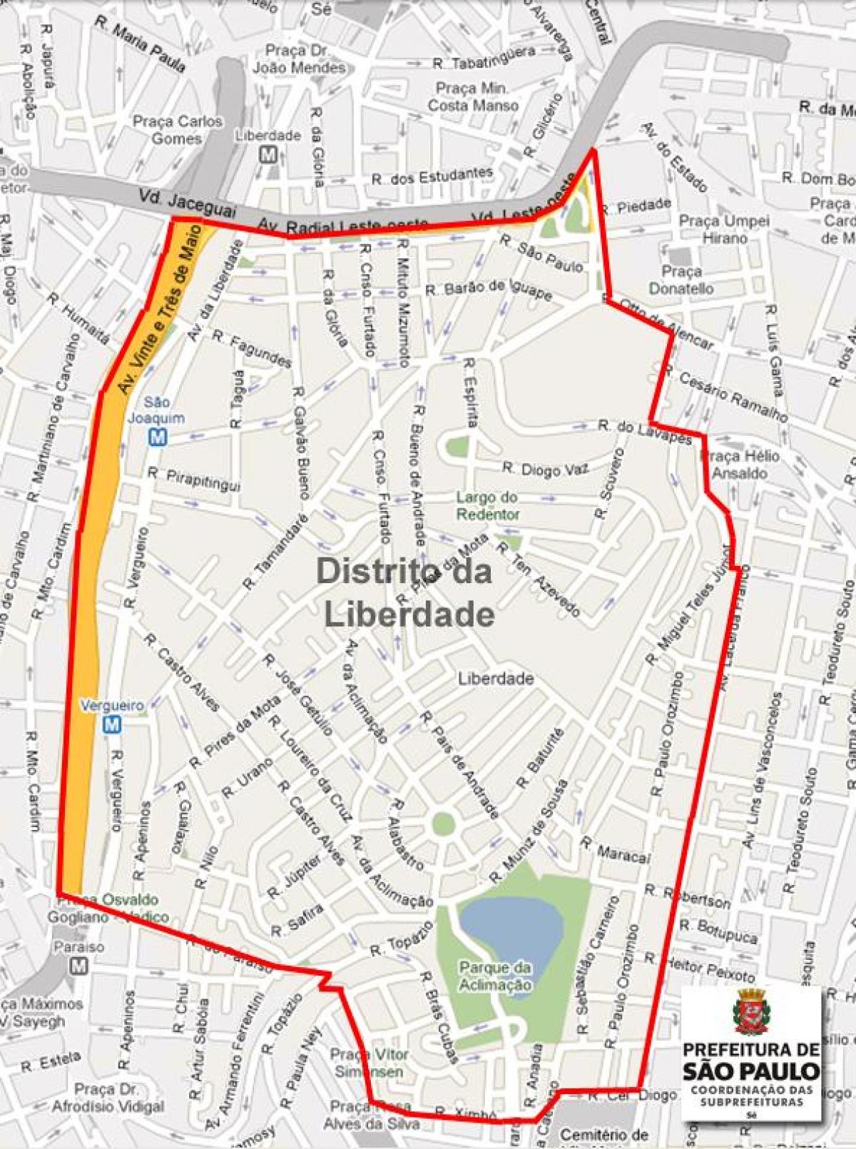 Քարտեզ Либердаде, Սան Պաուլո