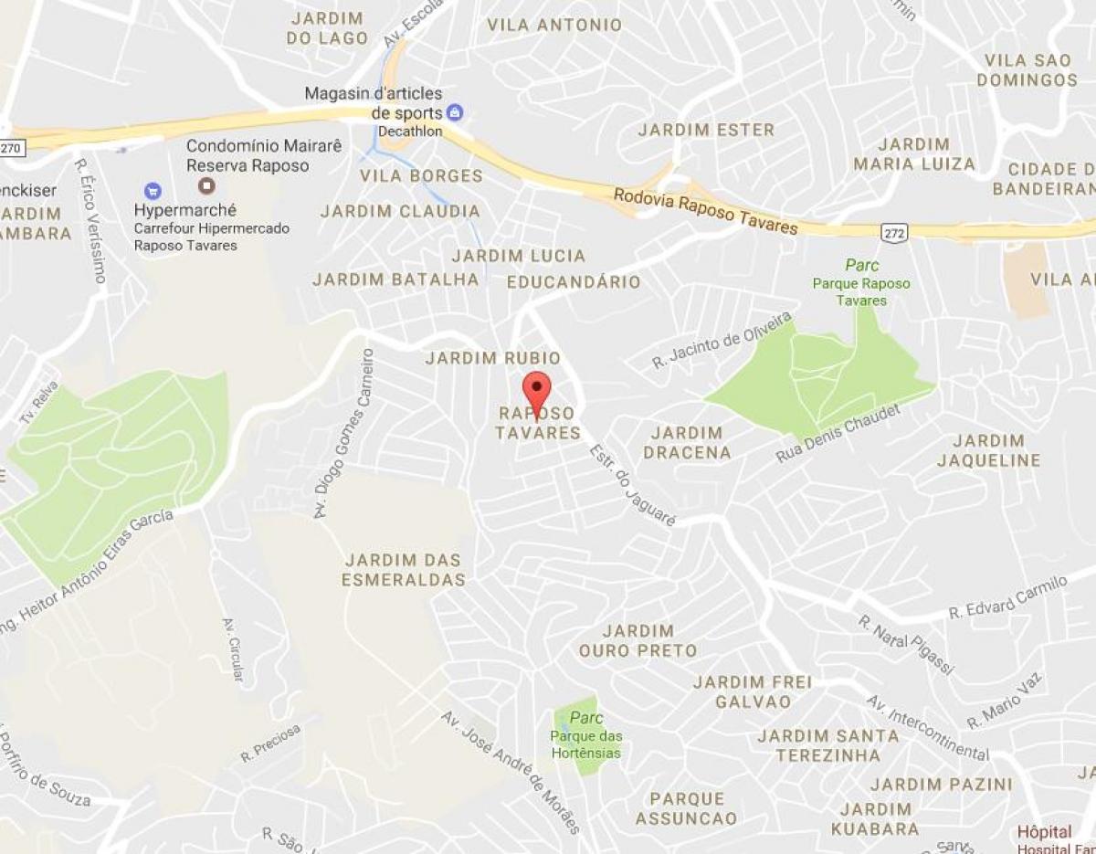 Քարտեզ Рапозо Таварес Սան