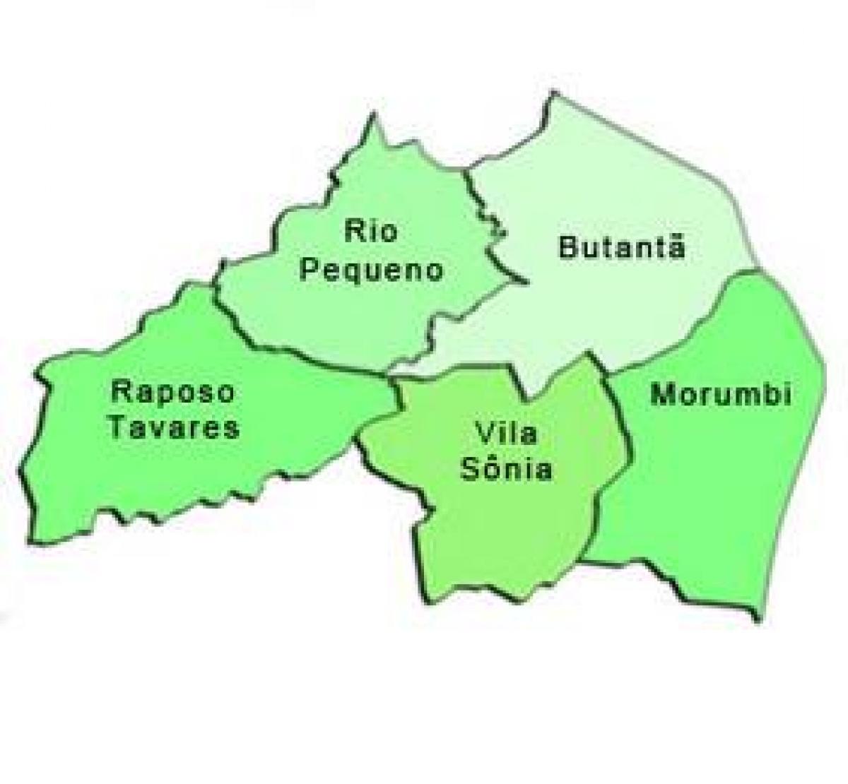 Քարտեզ супрефектур Butantã
