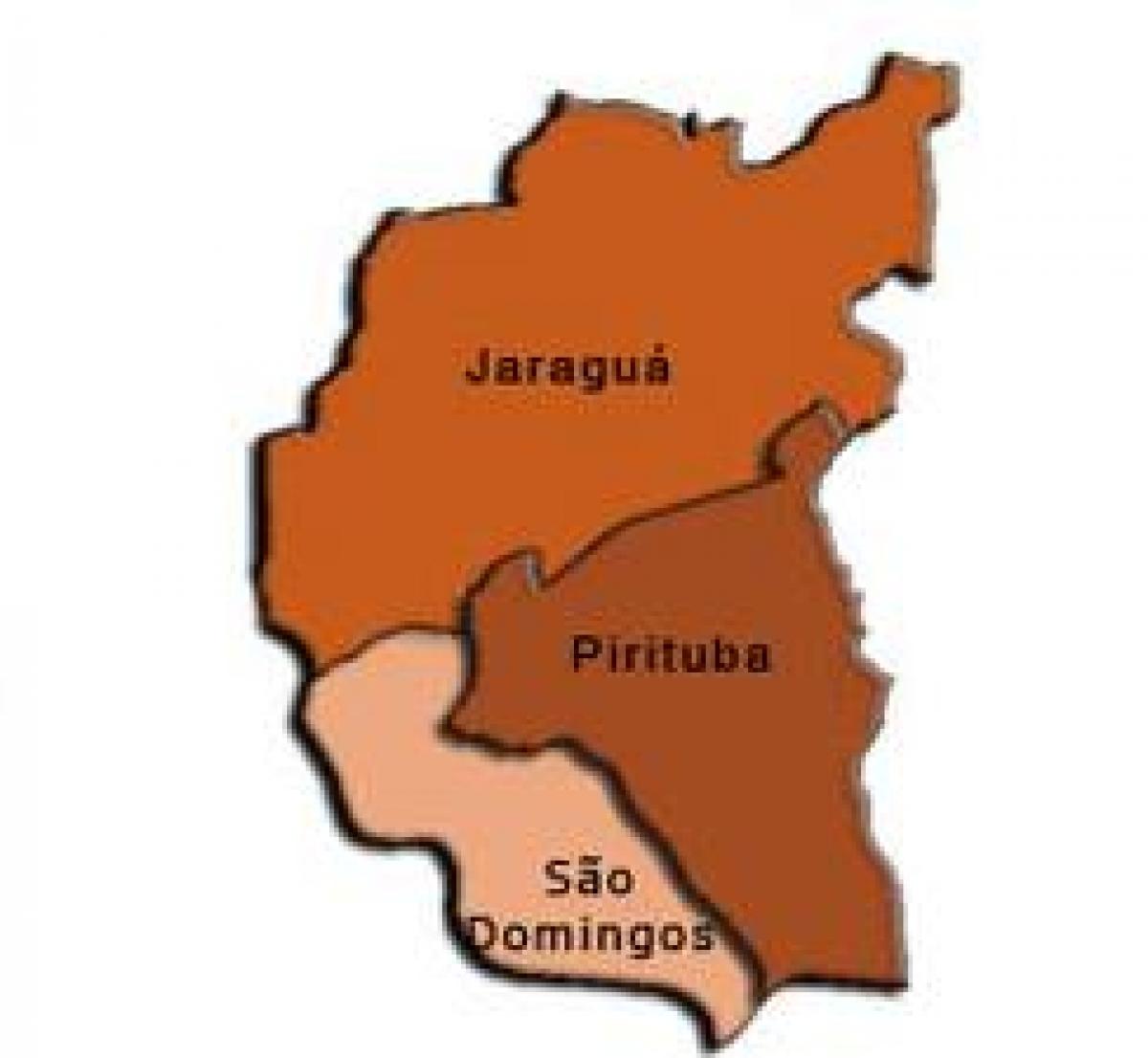 Քարտեզ Pirituba-Жарагуа супрефектур
