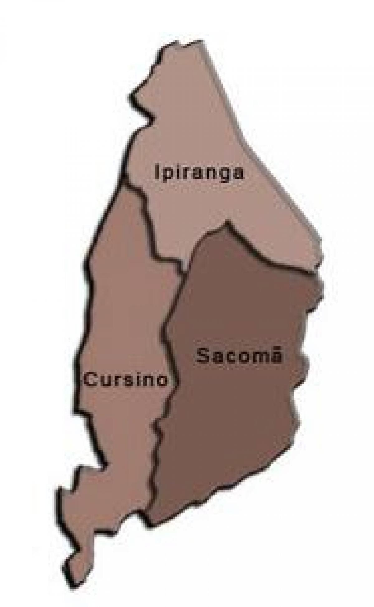 Քարտեզ супрефектур Ипиранга