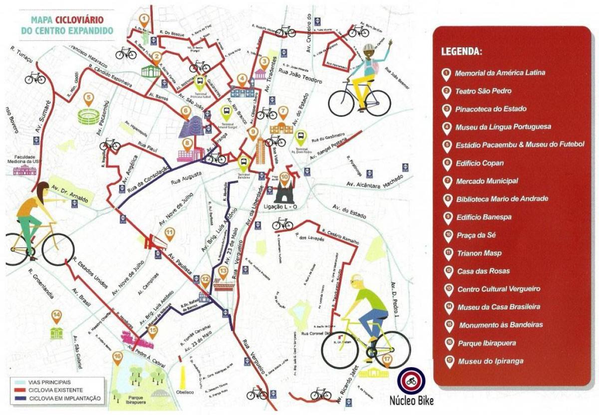 Քարտեզ Սան велодорожка