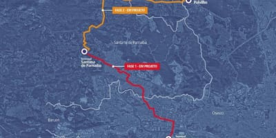Քարտեզ коредоре БРТ метрополитано Альфавиль-Кажамар