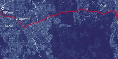 Քարտեզ коредоре БРТ метрополитано Итапеви-Котия