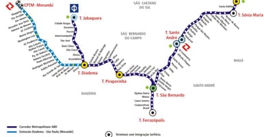 Քարտեզ коредоре метрополитано Աբդ