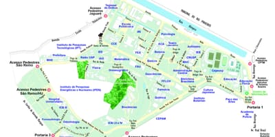 Քարտեզ համալսարանի Սան - ՖԻԶ