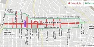 Քարտեզ avenue Паулиста Սան պաուլուում