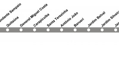 Քարտեզ Սան CPTM - line 10 - Ադամանդի