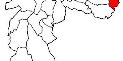Քարտեզ Сидаде Тирадентесе ենթաօրենսդրական պրեֆեկտուրա Սան