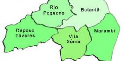 Քարտեզ супрефектур Butantã