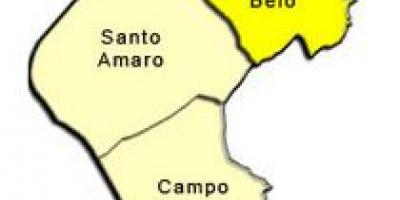 Քարտեզ ենթաօրենսդրական պրեֆեկտուրայում Սանտո-Амару