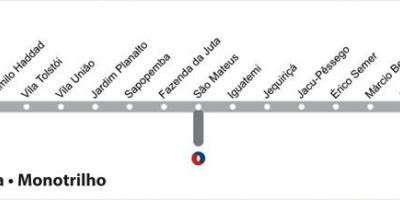 Քարտեզ Սան monorail - line 15 - արծաթ