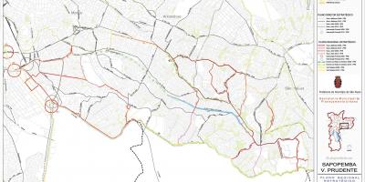 Քարտեզ Վիլա-Пруденти-Սան - ճանապարհների