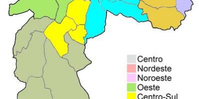Քարտեզ վարչական շրջանների Սան պաուլուում